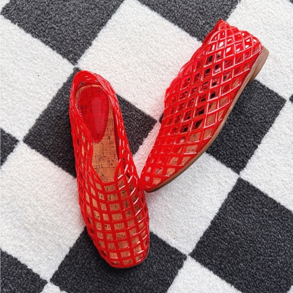 Red Jelly Slip Ons - Picture 1 of 9